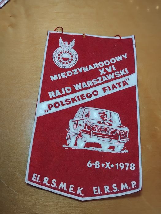 Proporczyk proporzec FSO Polski Fiat 125p 1978