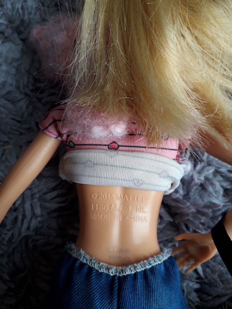 Lalka Barbie oryginalna Mattel + dziewczynka + chlopiec+ rowerek + kas