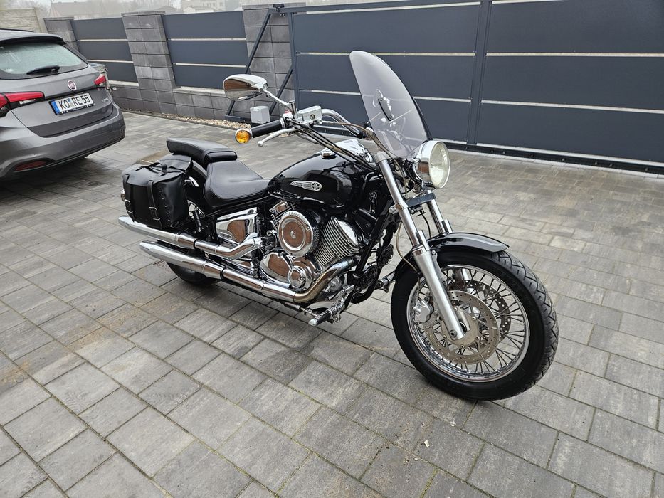 Yamaha Drag Star 1100 cm3 2003r, 33 tys.km SAKWY, Film 4k, Transport