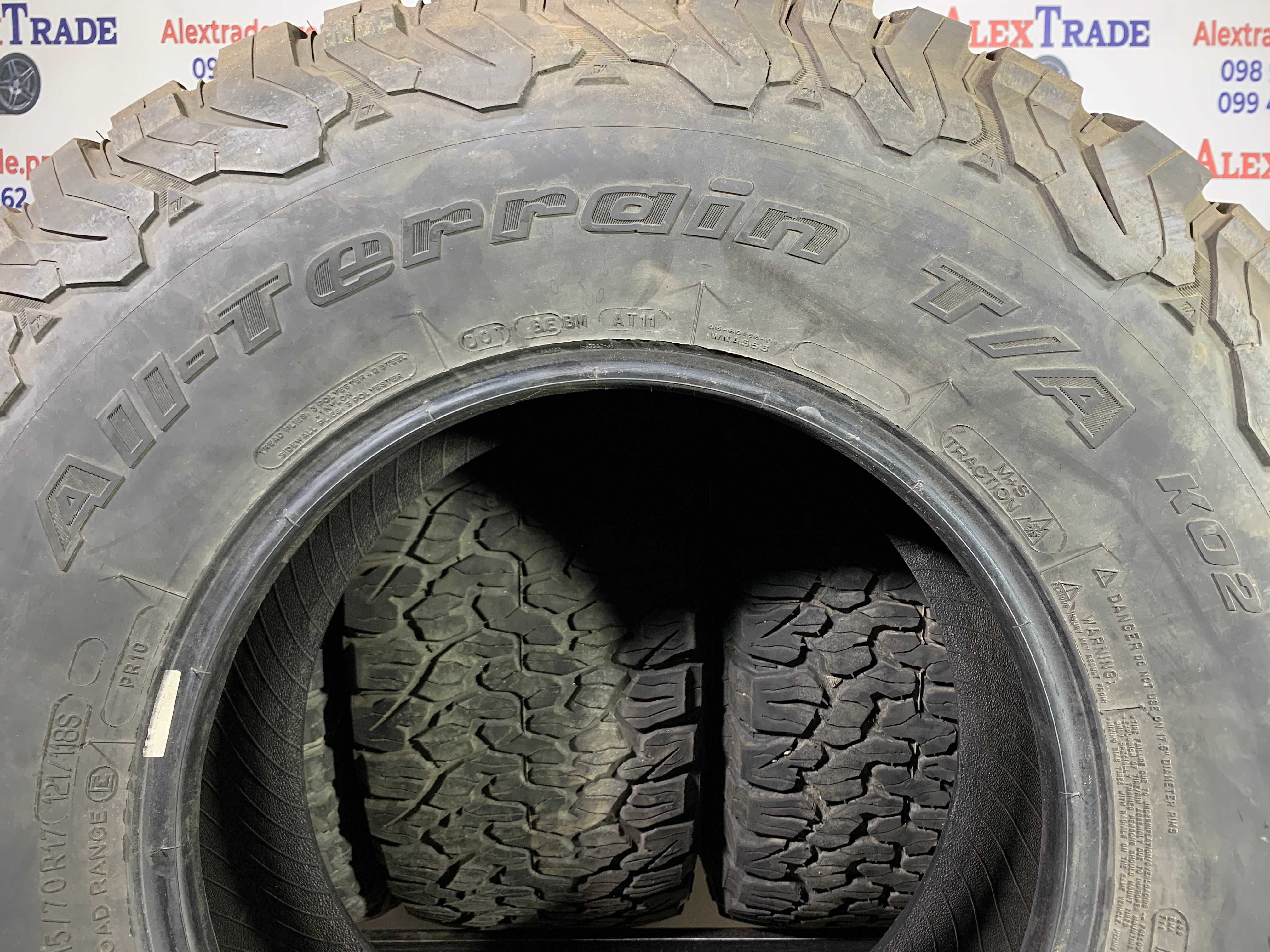 4 шт. 315/70 R17 BFGoodrich All-Terrain T/A KO2 шини б/у