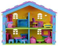 Domek dla lalek z autkiem duży, puzzle piankowe 3D
