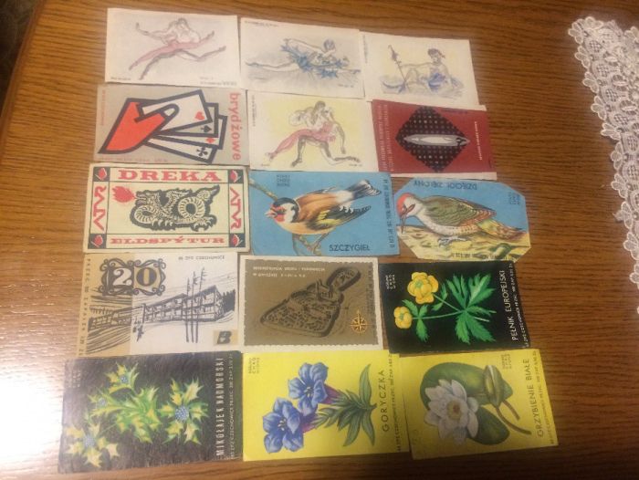 Etykiety zapałczane stara kolekcja 730 szt!  Cena do negocjacji.