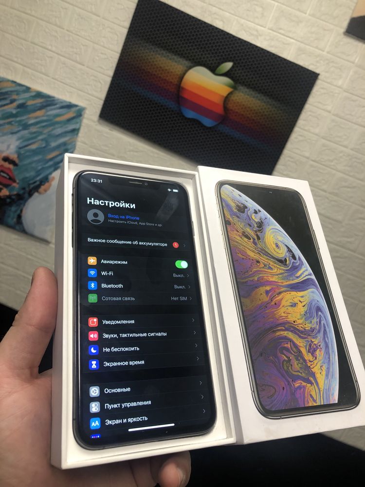 Продам Айфон iPhone XS Max 64Gb black neverlock батарея менялась