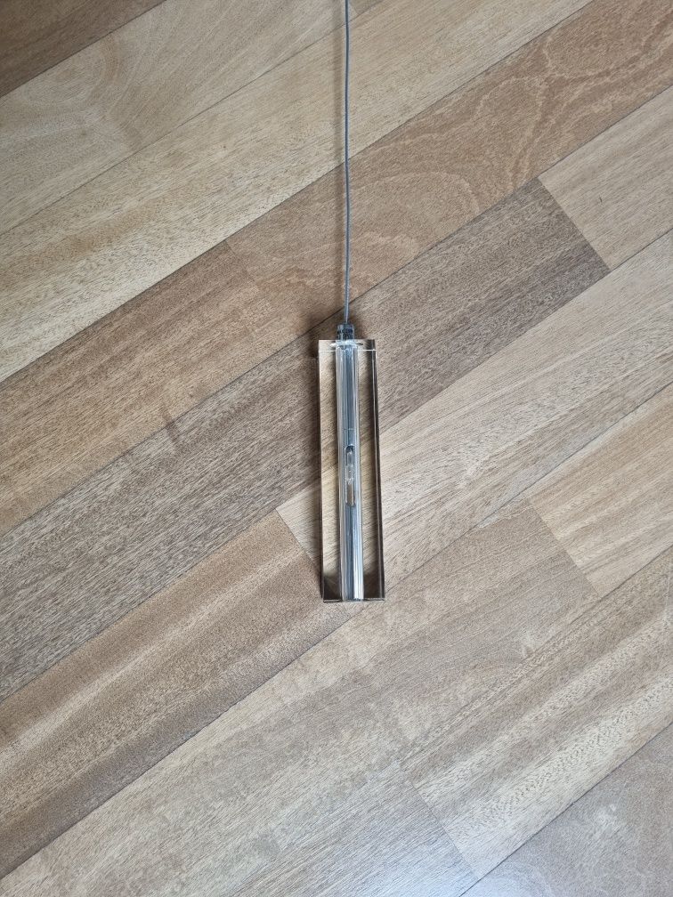 JAK NOWA! Lampa wisząca sufitowa Italux Sople Chrom Szkło