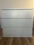 IKEA MALM komoda 3 szuflady biała