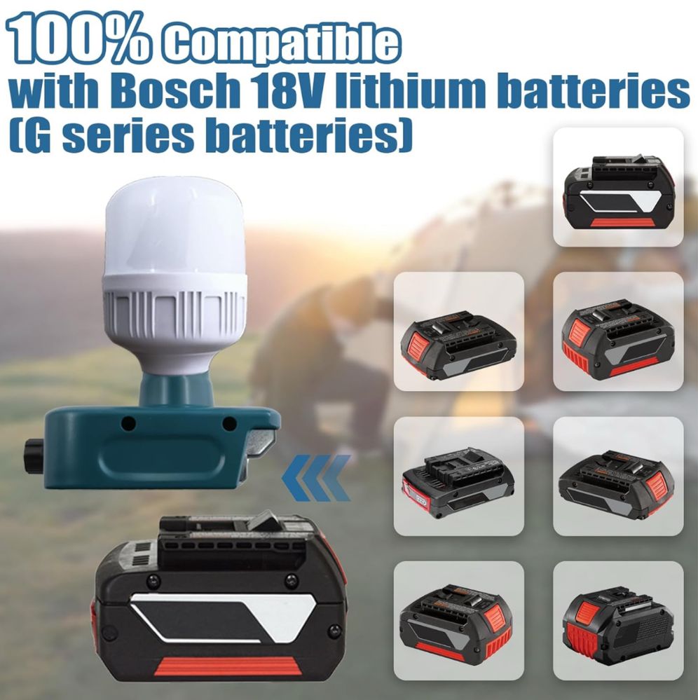 Lampa akumulatorowa pod akumulator Bosch 18V