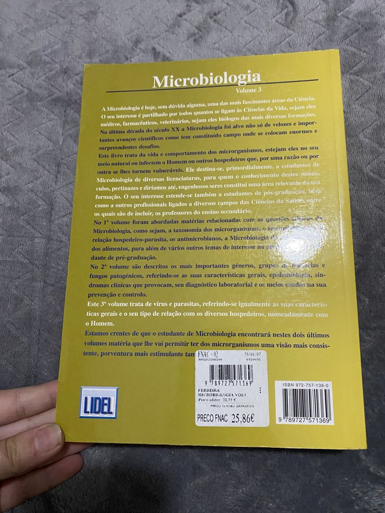 Livro microbiologia volume 3 portes incluidos