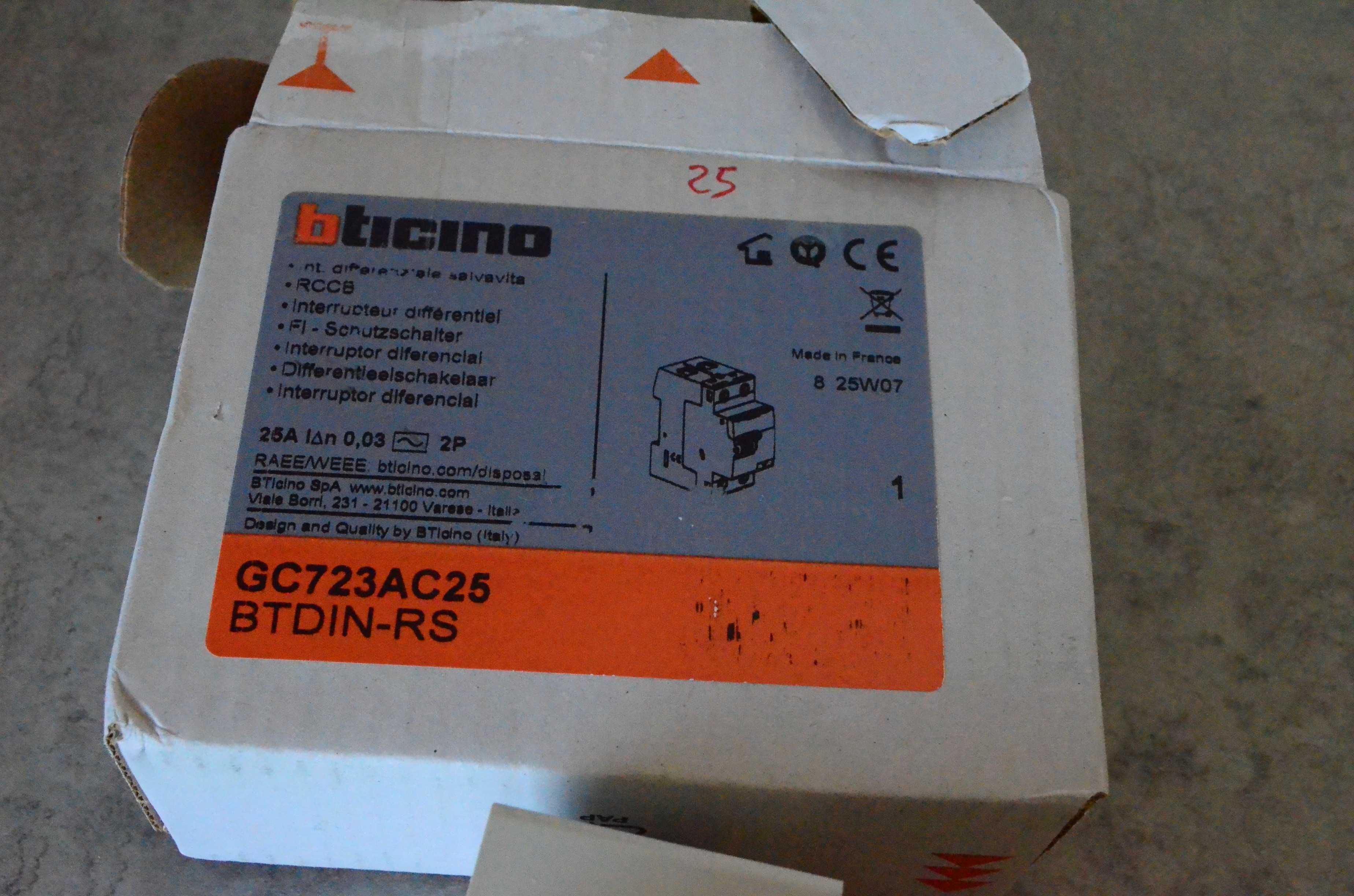 Wyłącznik nadprądowy GC723AC25 Bticino