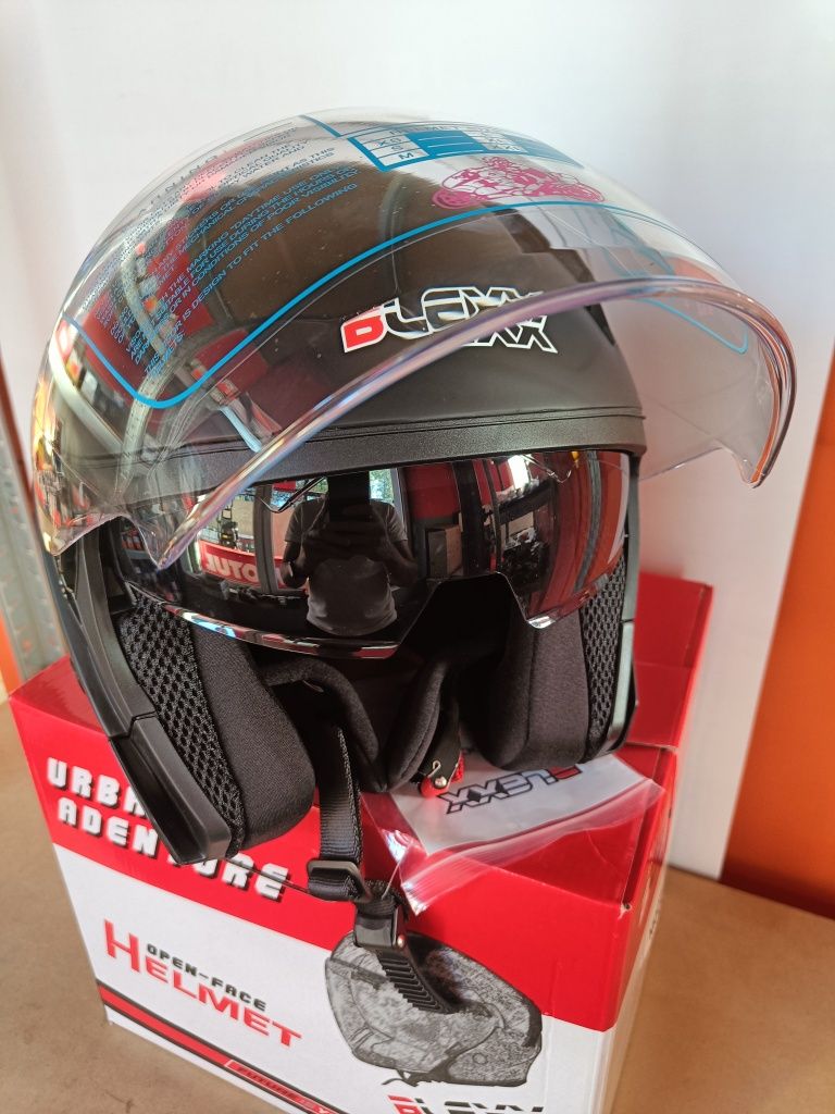 Kask motocyklowy otwarty BLENDA czarny mat BLEXX XS S M L XL XXL