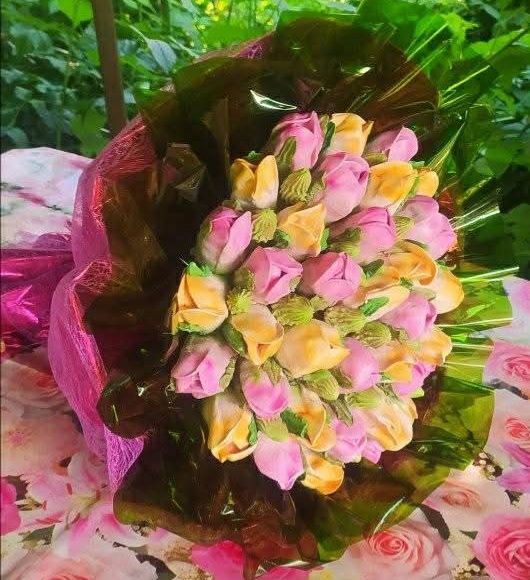 Зефірні квіти, зефір, букет, їстівні букети