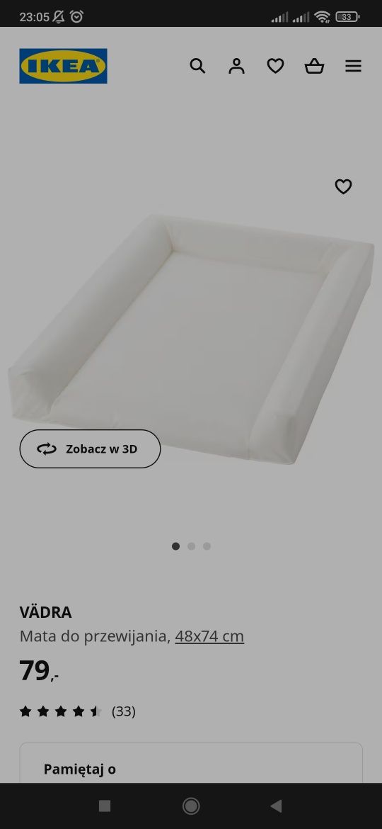 Przewijak GULLIVER IKEA, biały. Stół do przewijania