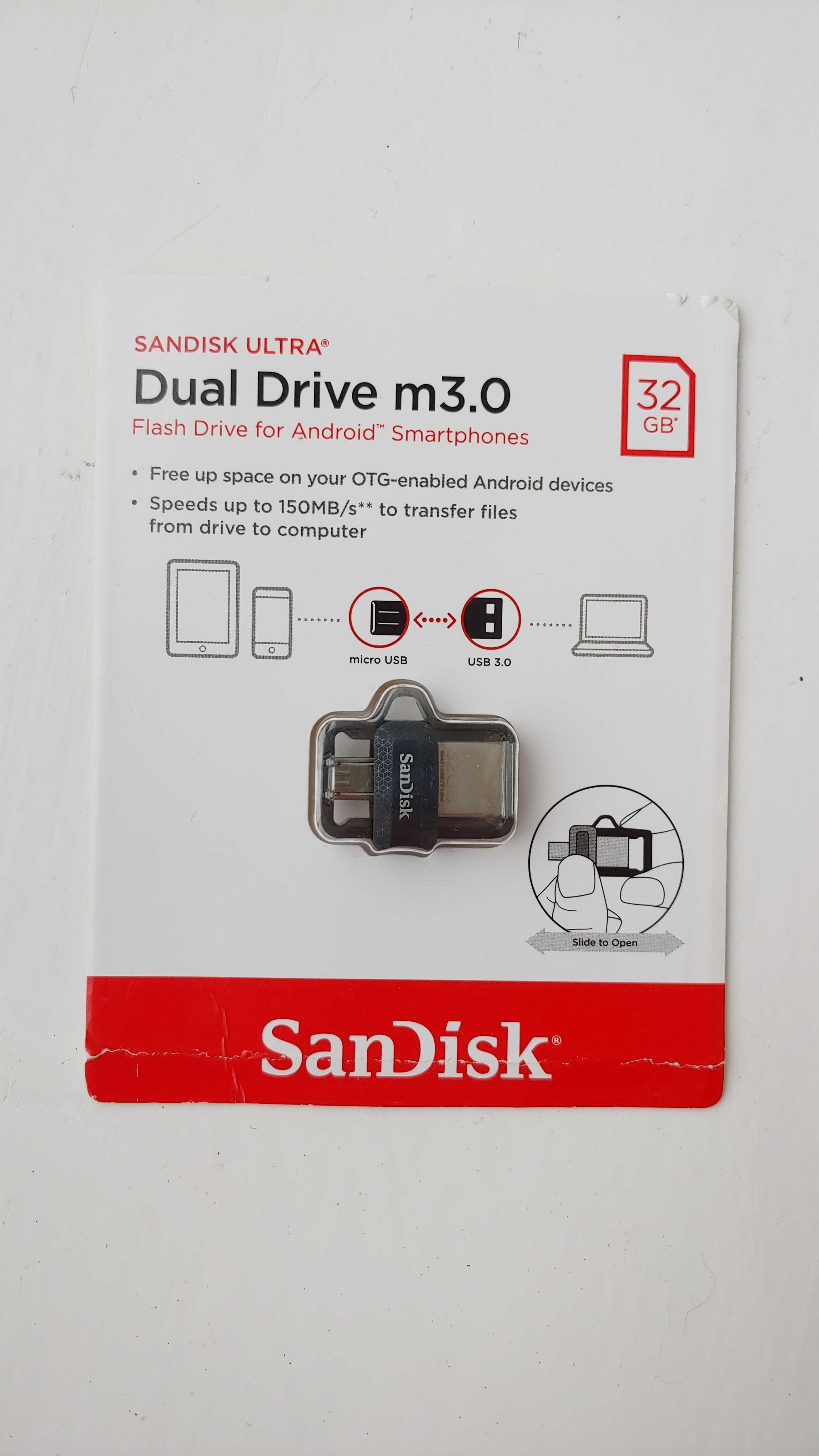 Новый USB флеш-накопитель Sandisk Ultra Dual Drive