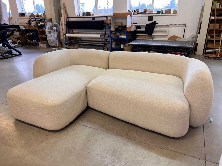 Narożnik Martina bez funkcji spania,kremowy, darmowa dostawa, od ręki!