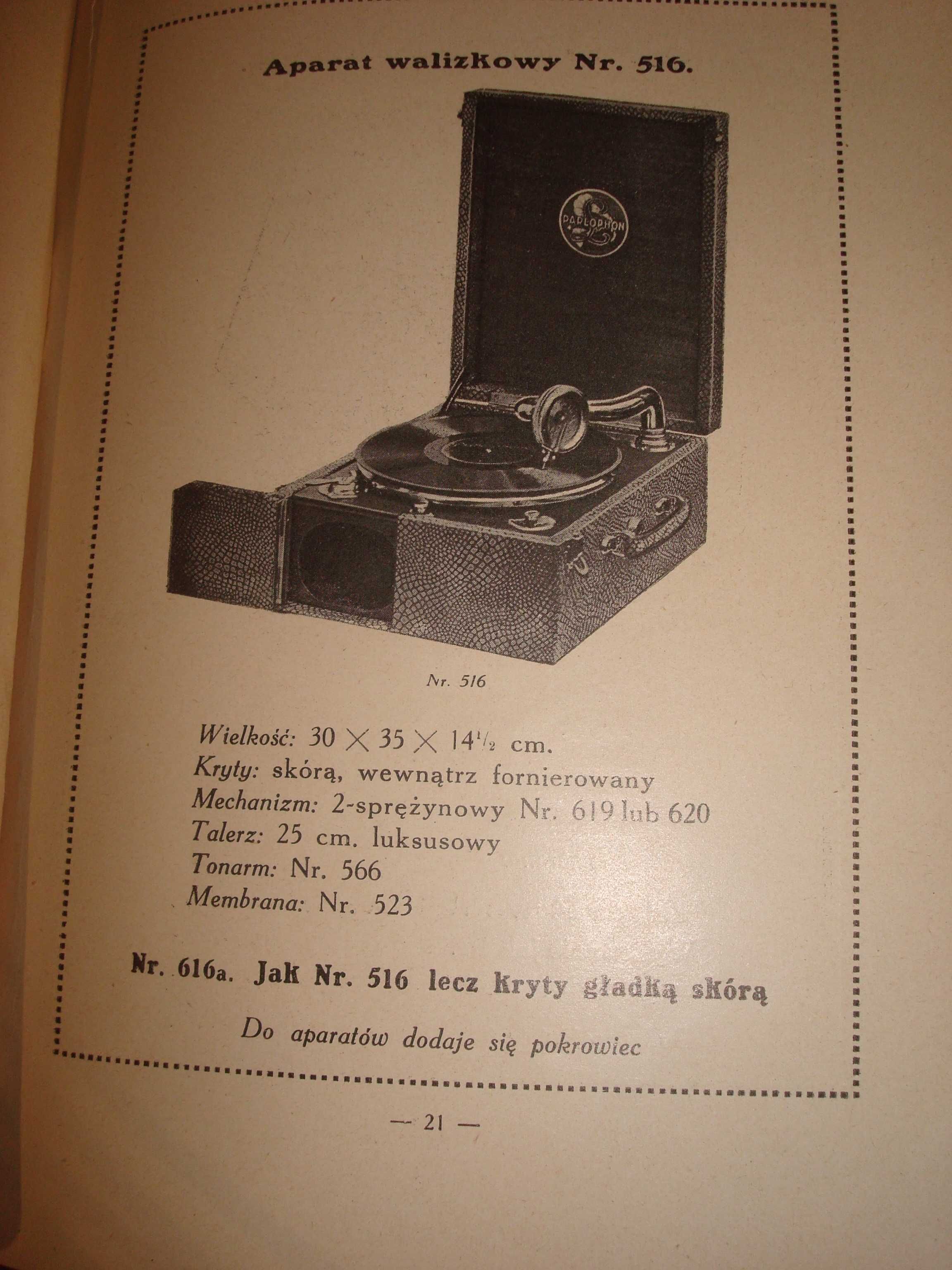 Polski gramofon Parlophon, patefon