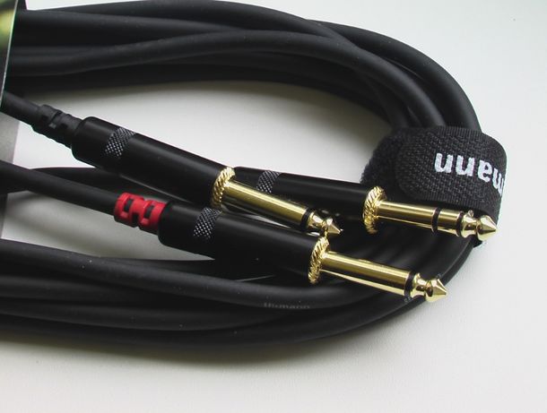 Качественный кабель 2 x Jack 6.3 мм - Jack 6.3 мм, 3 метра Из Германии