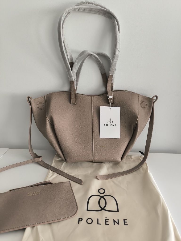Torebka shoperka wzór jak polene mini taupe bag cyme