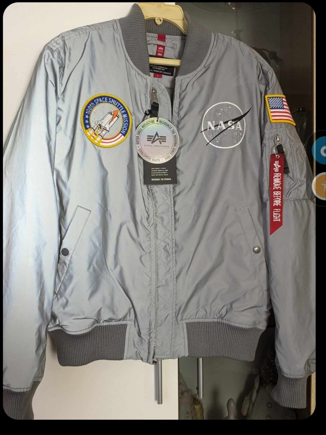 Alfa industries MA-1 NASA Reflecti 128112/571 silver/reflec

size - L