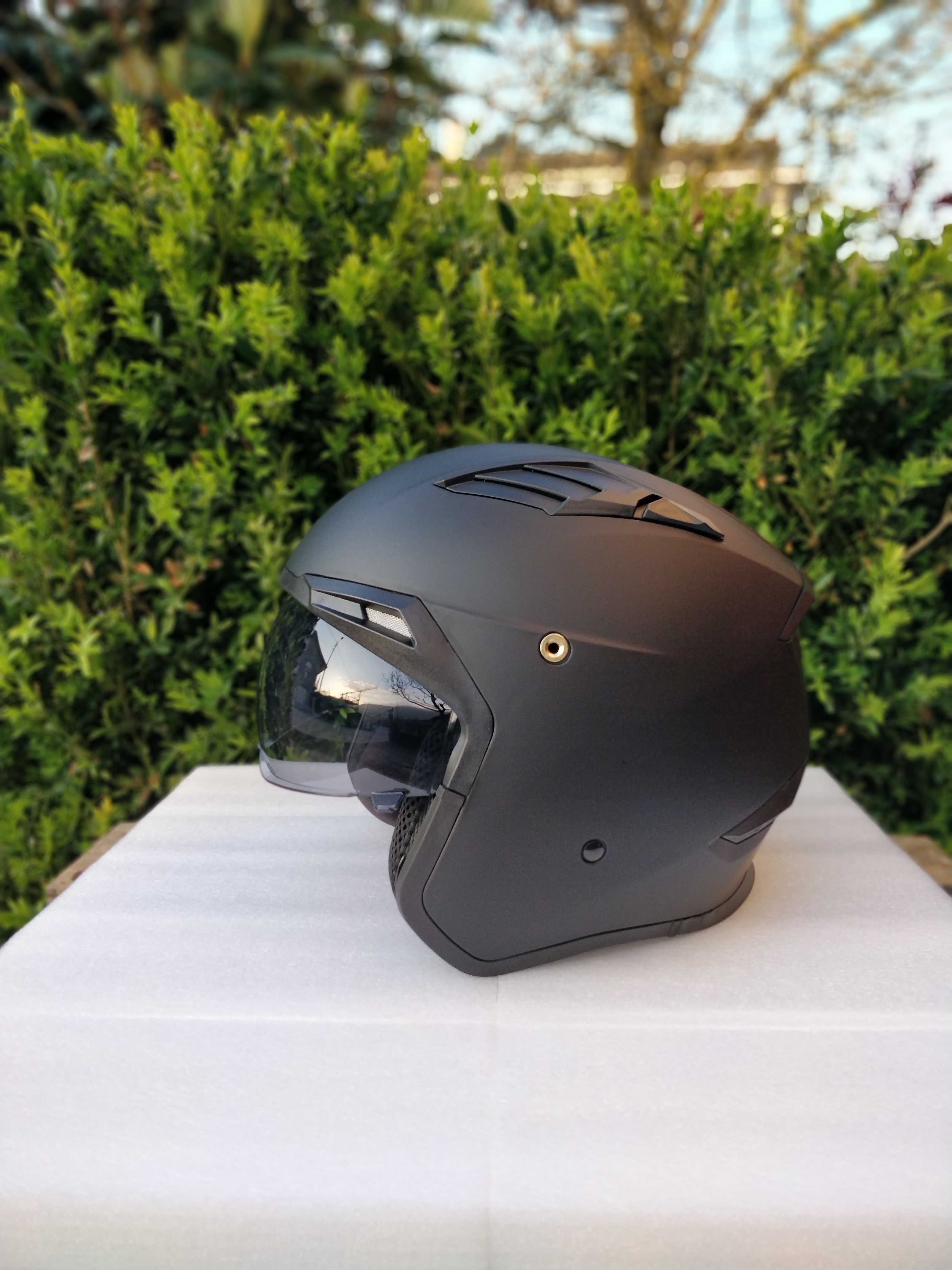 Capacete de Moto Unissexo ORZ - Retro & Versátil | Aprovação DOT
