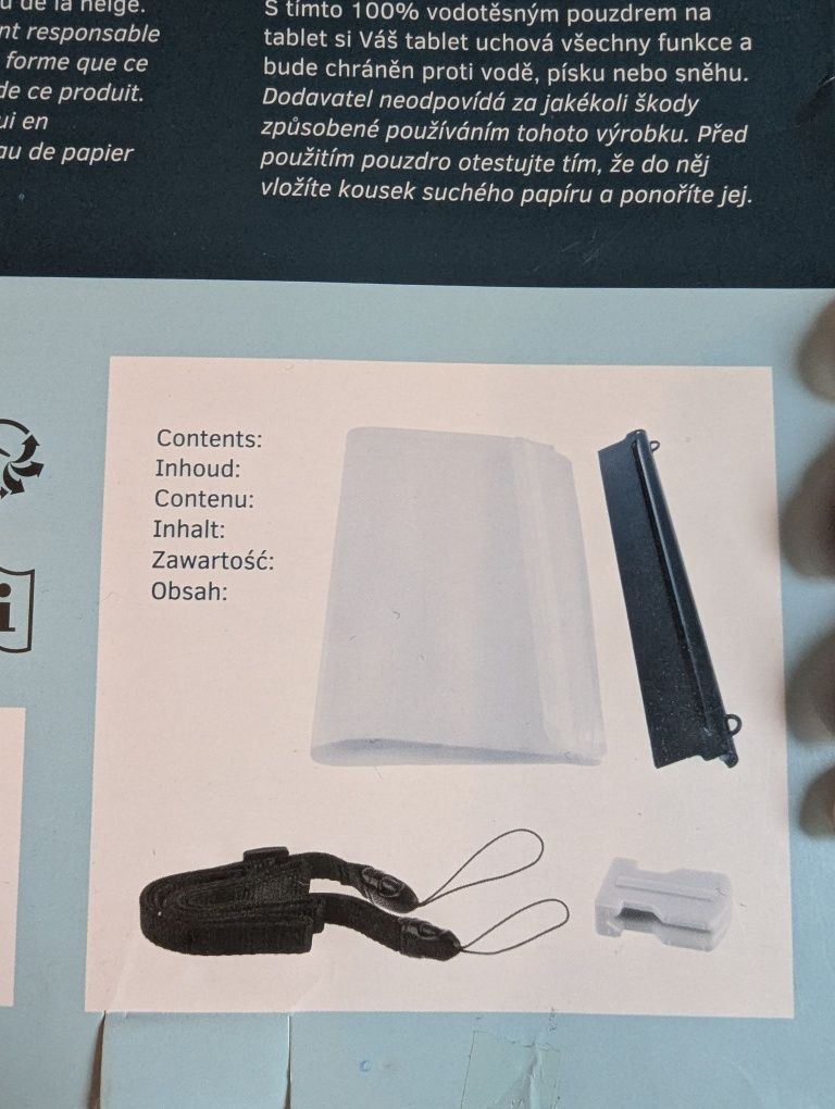 Wodoszczelny pojemnik na tablet lub smartfona