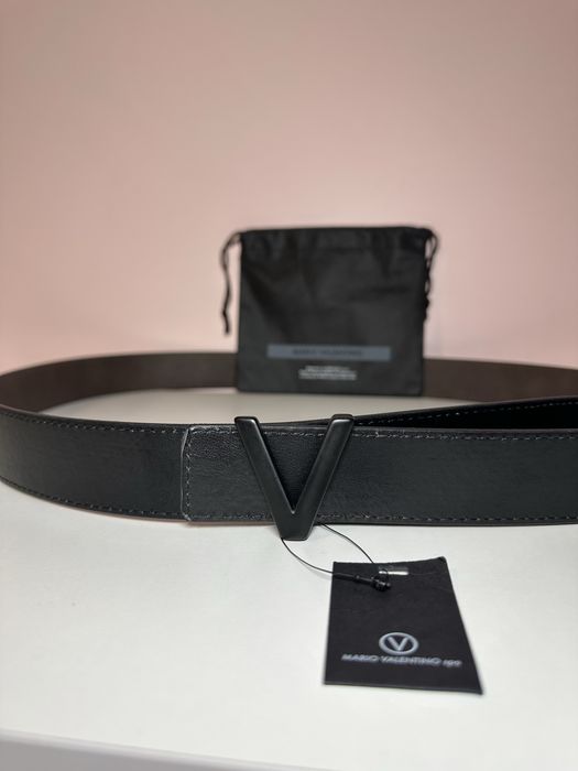 Valentino czarno brązowy dwustronny pasek męski oryginalny r. 140