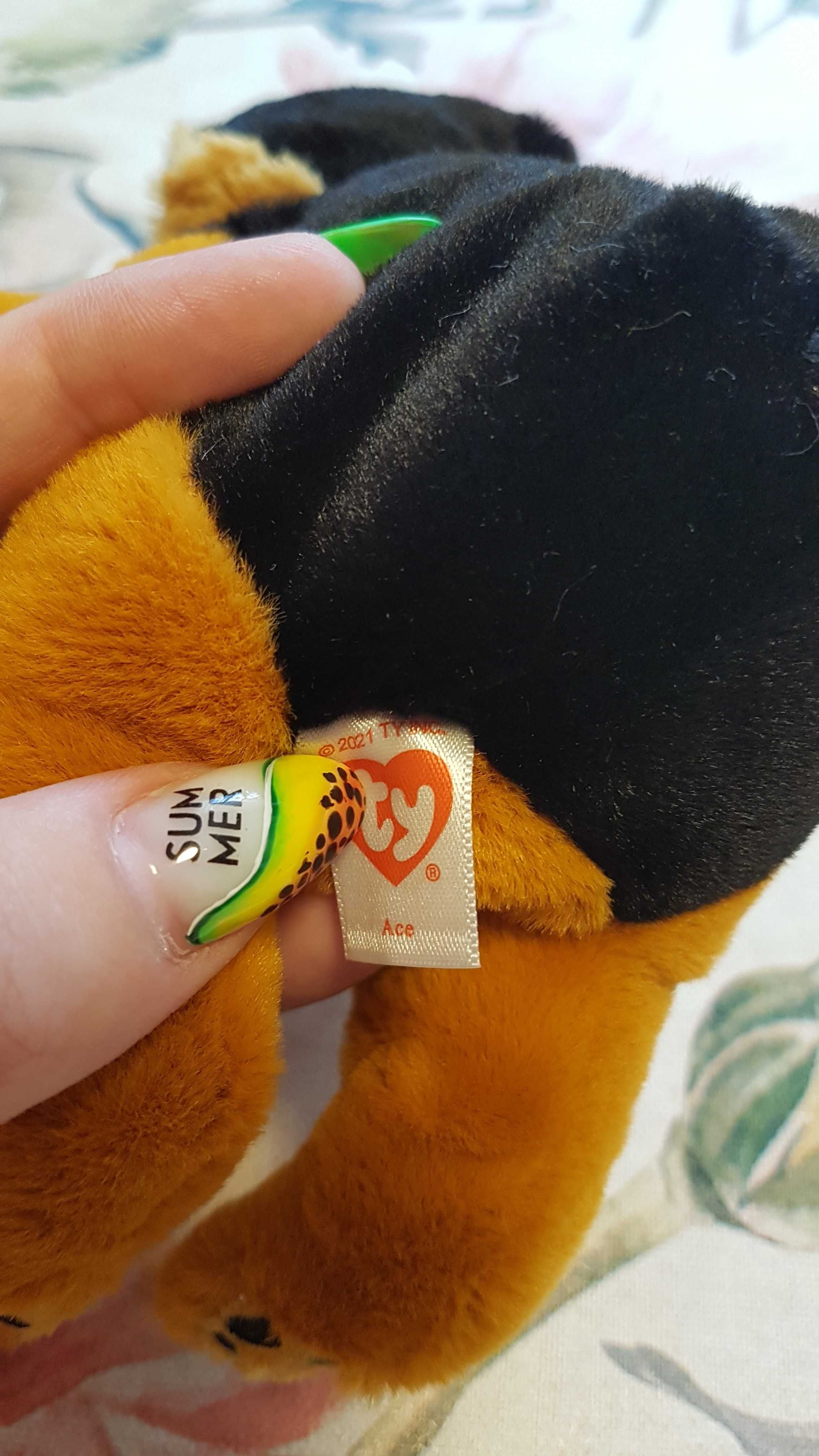 TY Beanie Babies глазастик собака немецкая овчарка ACE 22 см оригинал