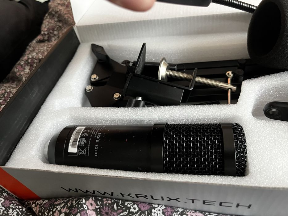 Mirkofon studyjny, gaming, streaming, podcast krux edis 1000