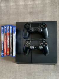 Приставка Sony Playstation 4 1 Тб+ 2 джостики + 5 ігр