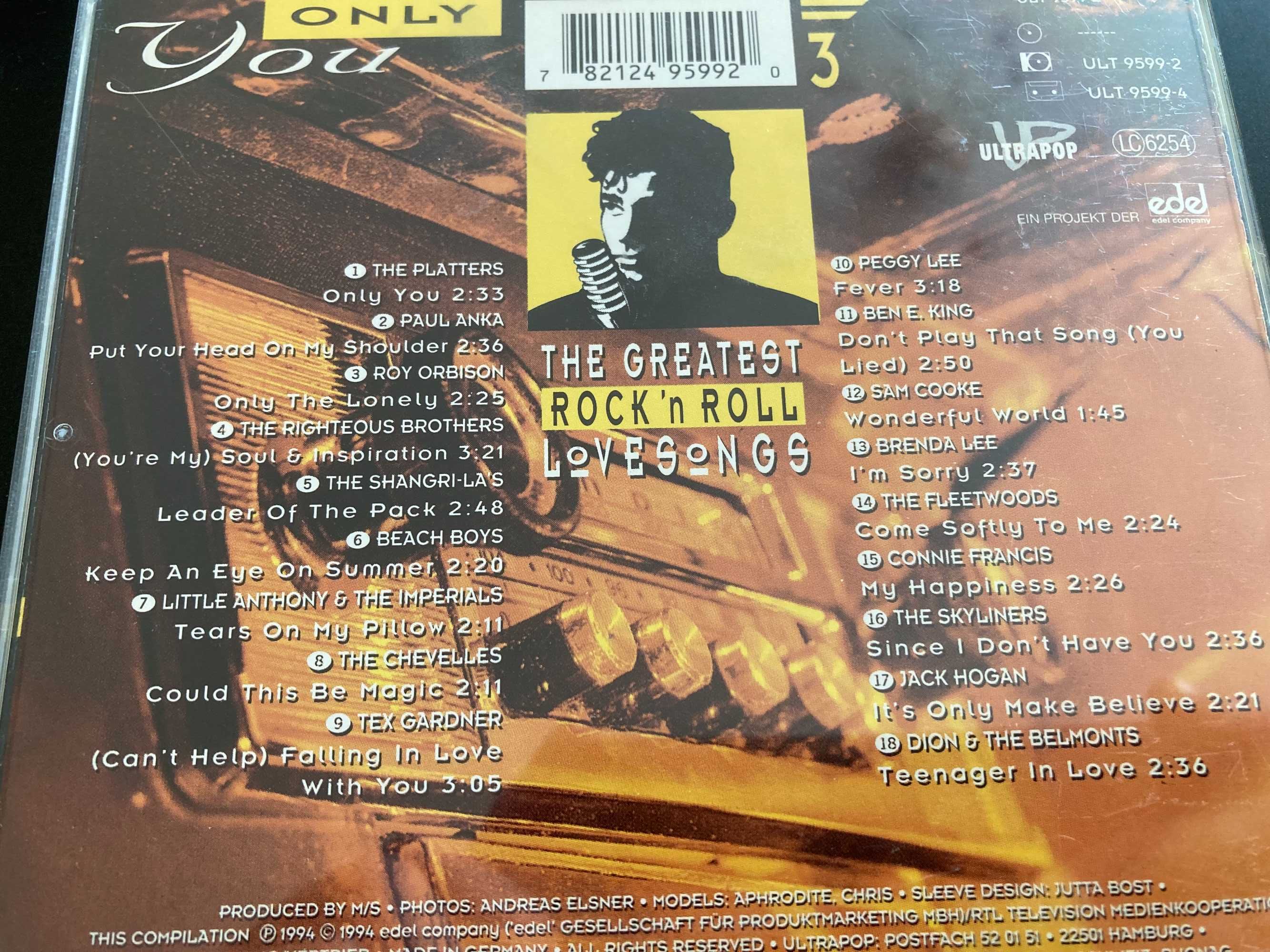 Сборник Greatest Rock'n Roll Loves Songs Audio CD Германия 1994 год
