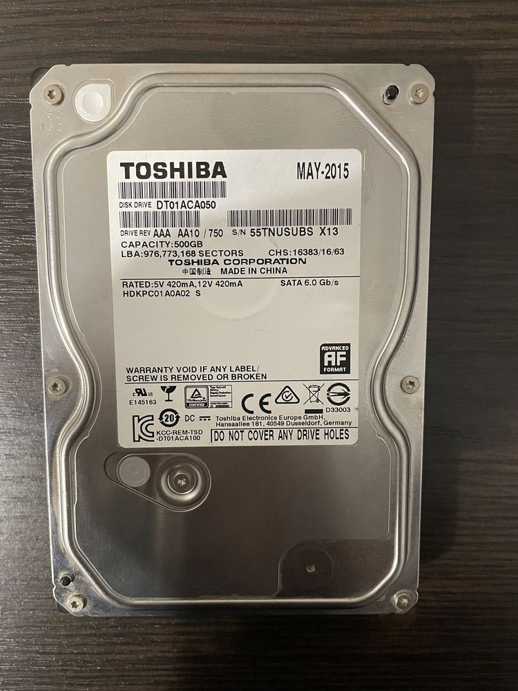 Жёсткий Жиск HDD Toshiba 500GB