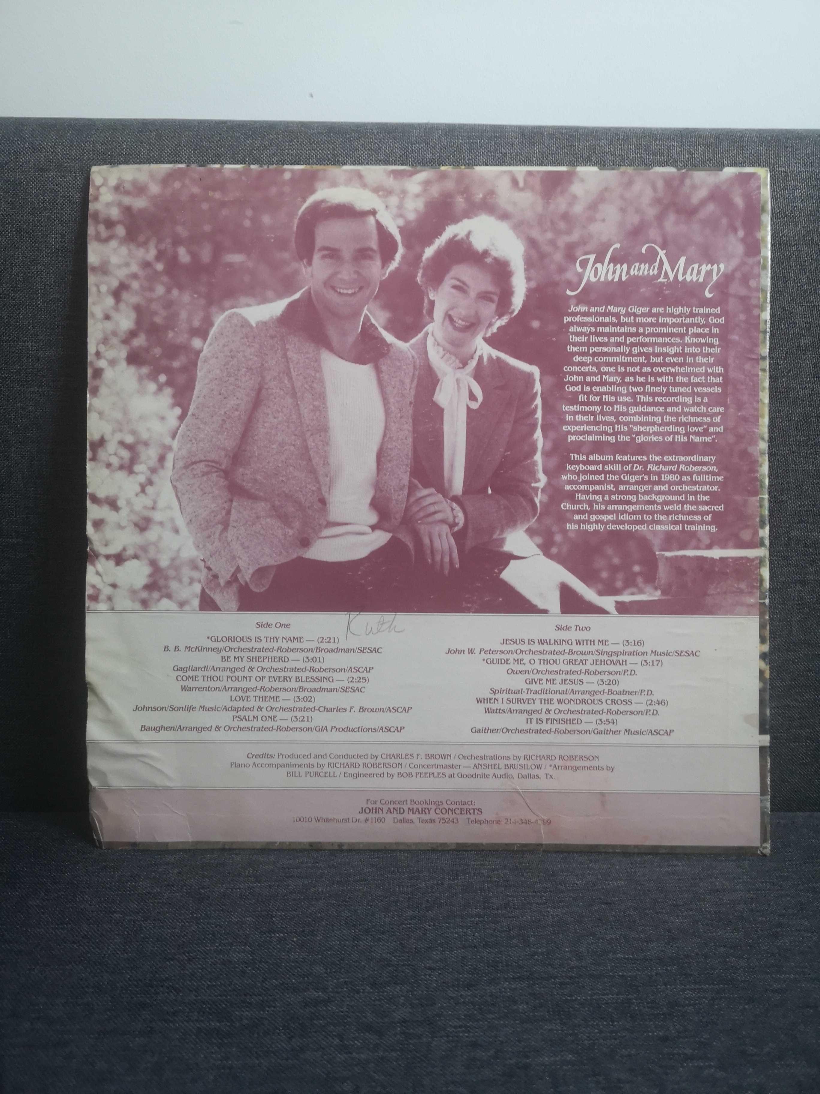 John And Mary feat Richard Roberson - Be My Shepherd LP Winylowa płyta