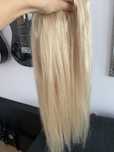 Wlosy naturalne clip jasny blond
