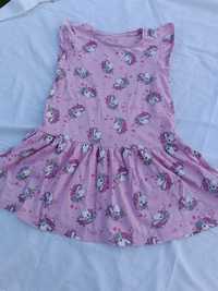 Сукня рожева дівчинка 116-122р 5-6 років плаття платье единоріжка