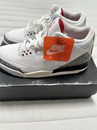 Air Jordan 3 Retro Summit White/Fire Red Black rozmiar 45 NOWE