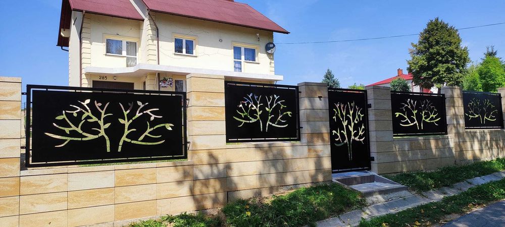 Nowoczesne ogrodzenia wycinane laserowo CNC - ALUMINIOWE I STALOWE