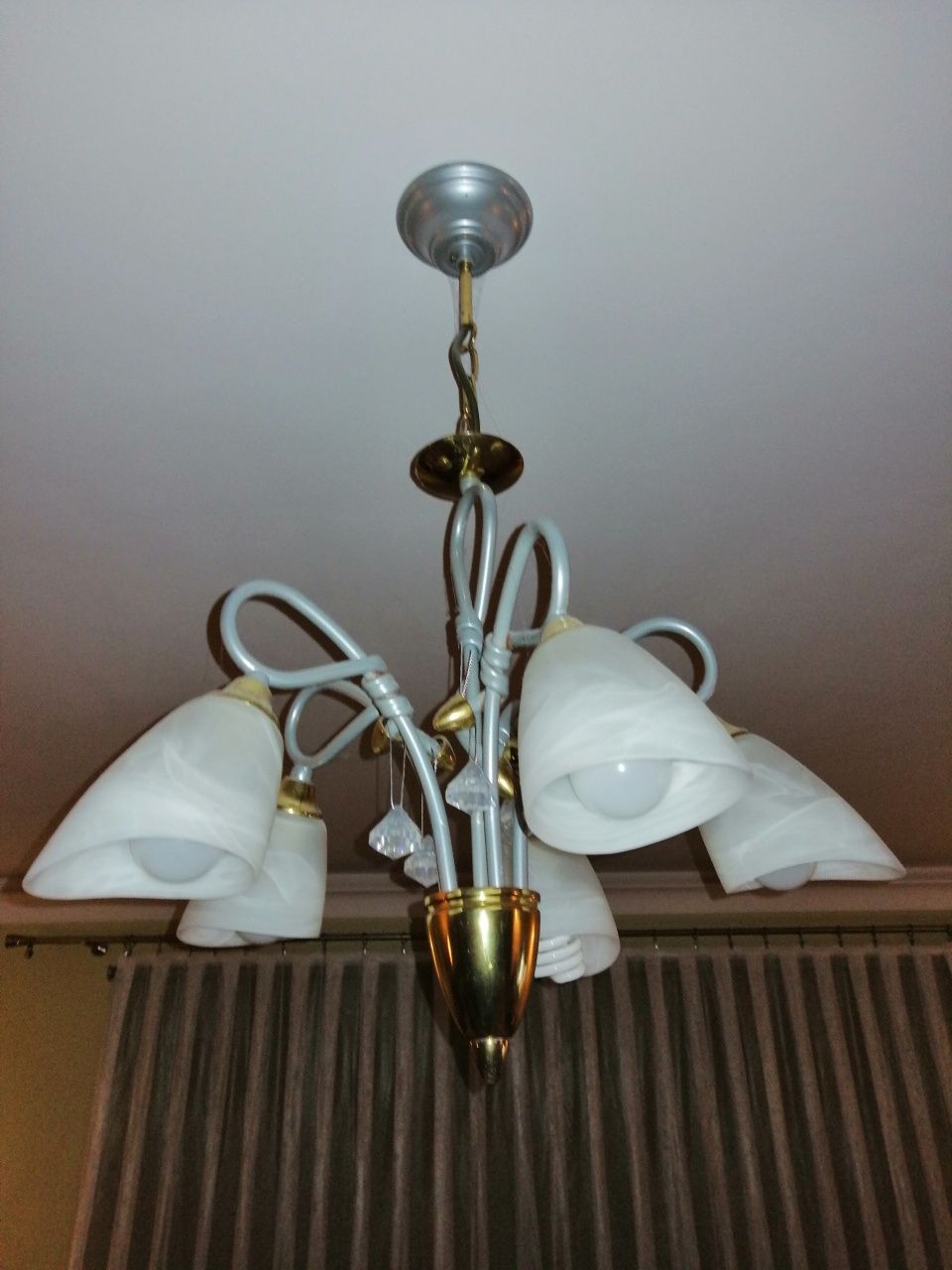 Lampa wisząca pokojową + 3 kinkiety.