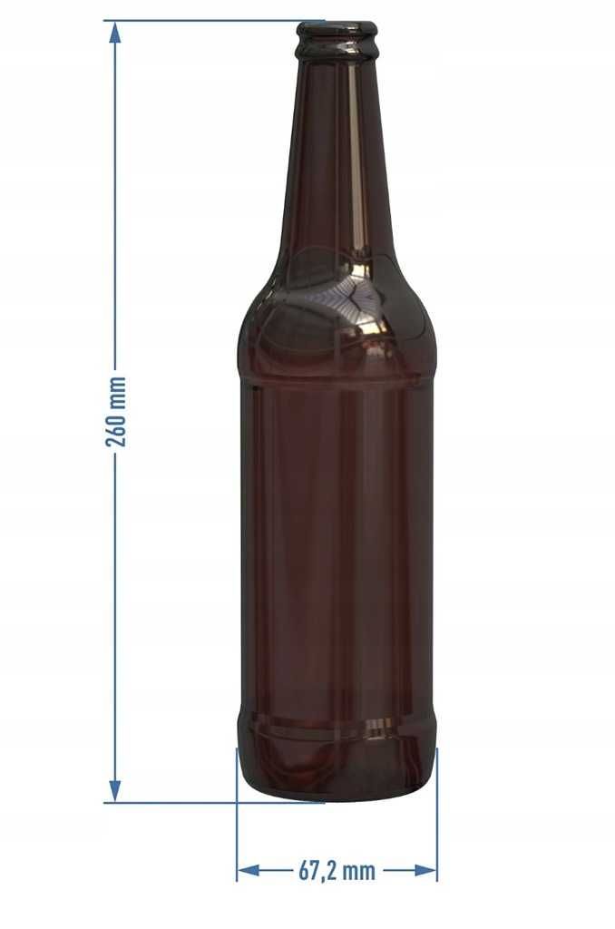 Butelka na piwo Browin 0,5 l 25,1 cm ciemna 8 szt.