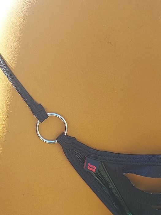 Stringi damskie czarne rozmiar XS/S