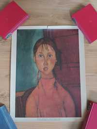 Litografia Amedeo Modigliani Flicka med Flätor Do oprawy
