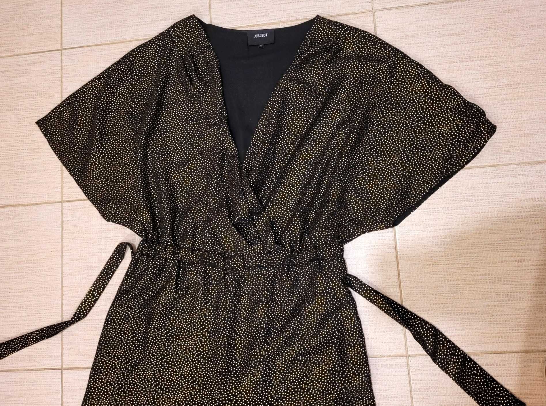 elegancki kombinezon wiązany w kropeczki .Object 40/42/L/XL jak nowy