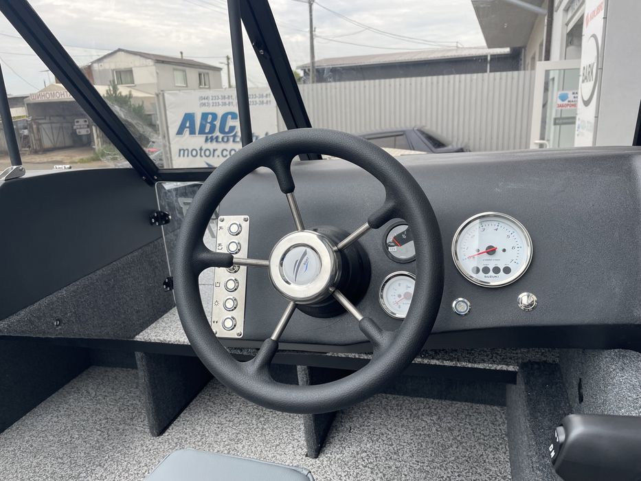 Катер PowerBoat 480L+мотор Suzuki DF100BTL+лафет Кияшко