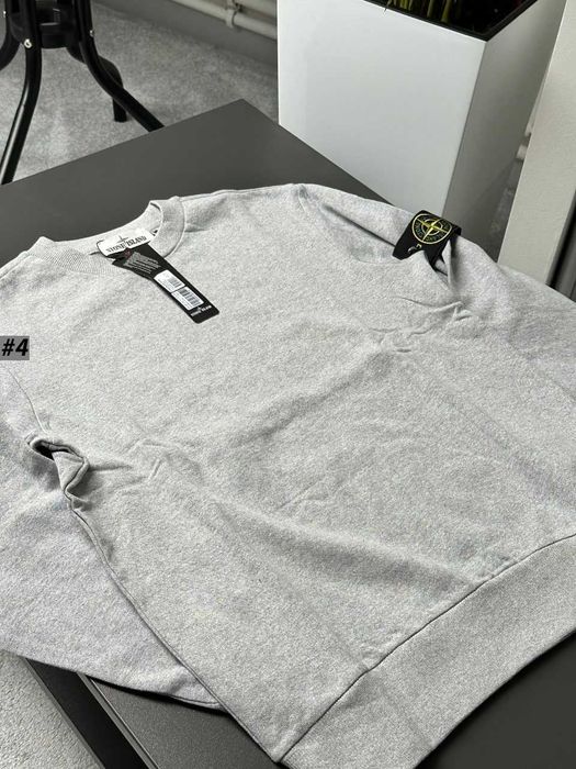 Серый Свитшот Stone Island | Чоловіча Кофта Стон Айленд Сіра