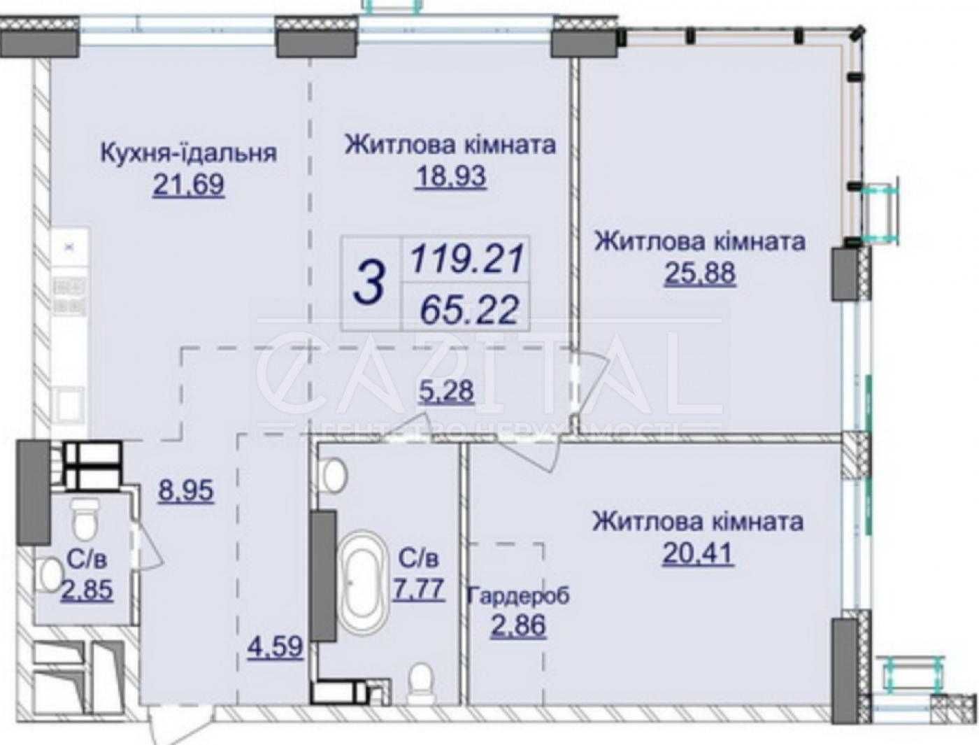 Продаж 3к Кв-ри Новопечерські Липки
Печерський , вул Верхогляда, 7 д2