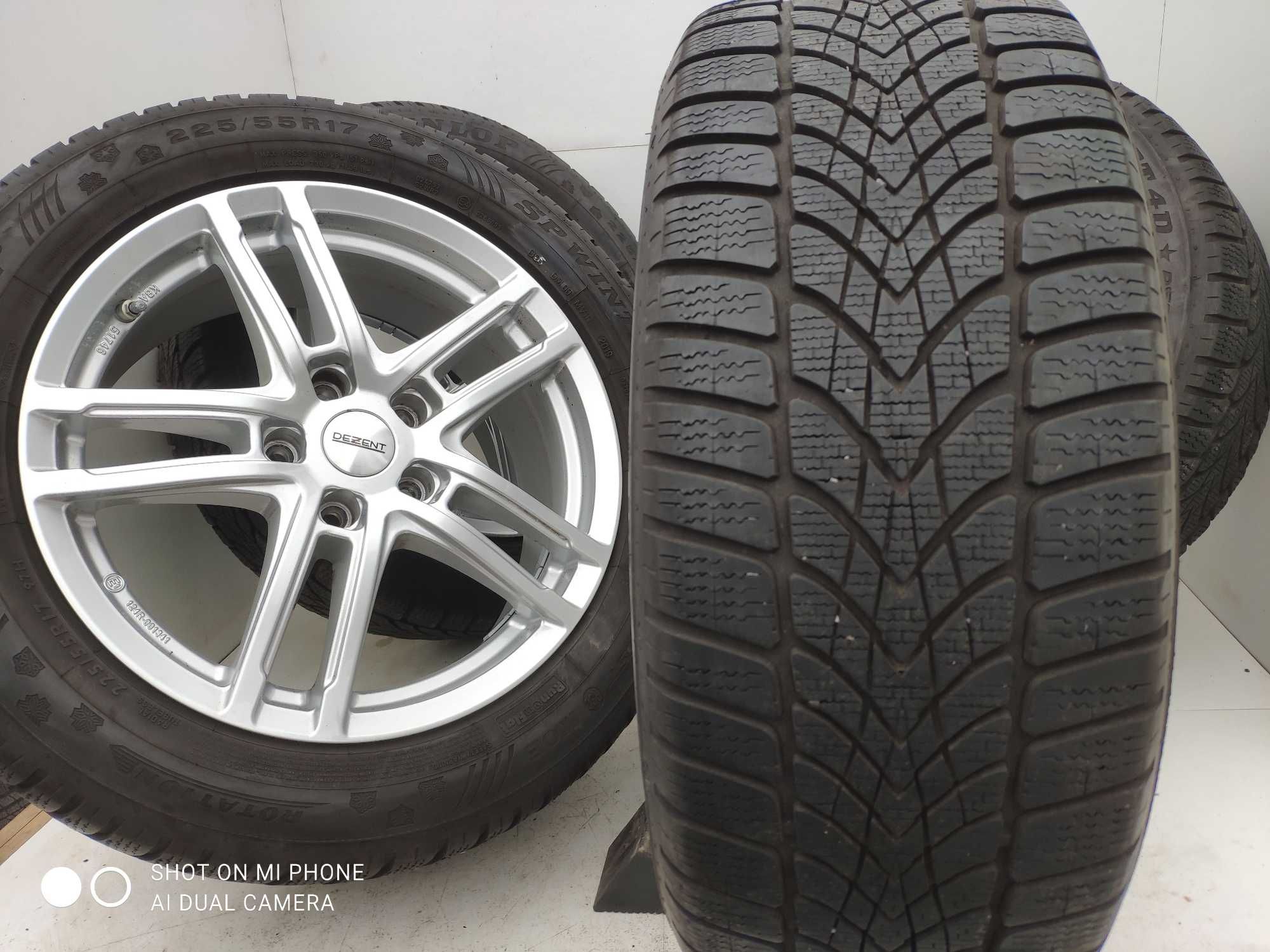 Koła opony felgi 5x112 AUDI A6 225/55R17 zima komplet DUNLOP VW ARTEON