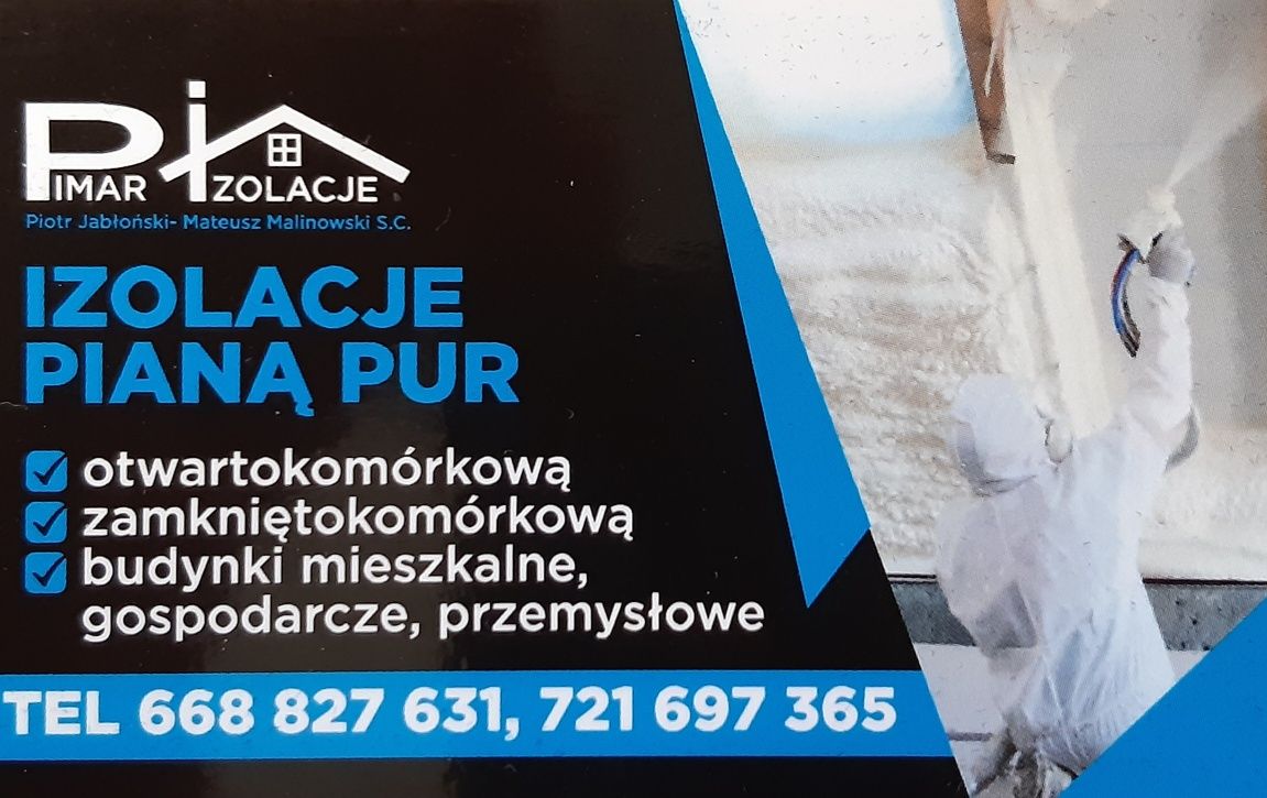 Ocieplenie pianą PUR / Izolacje pianą PUR