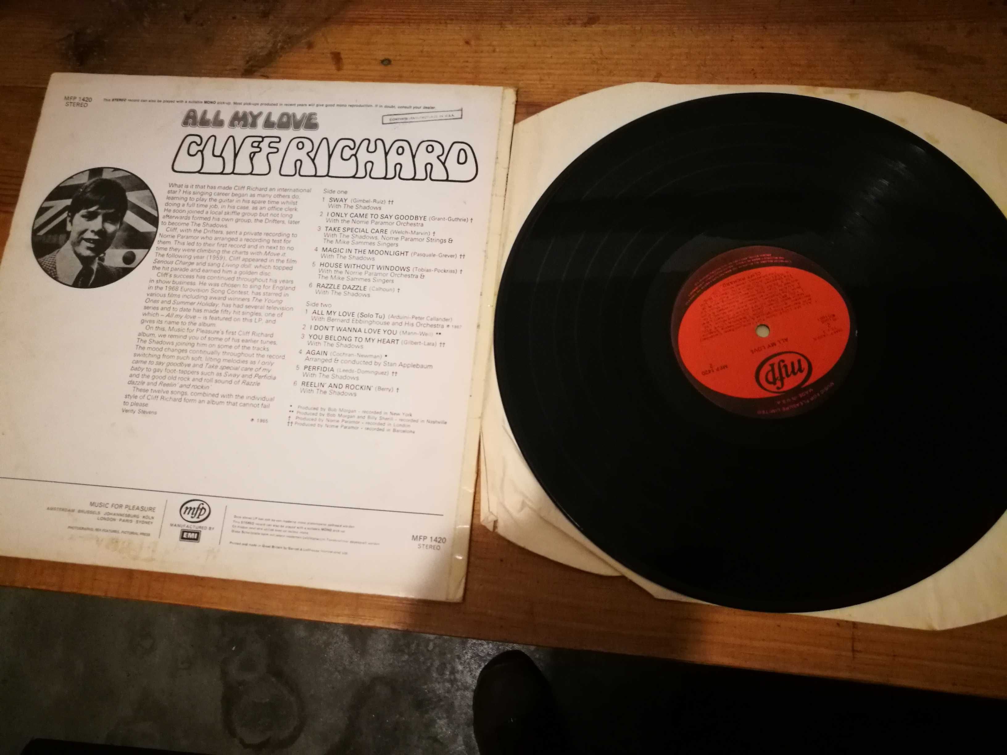 Cliff Richard - All My Love LP