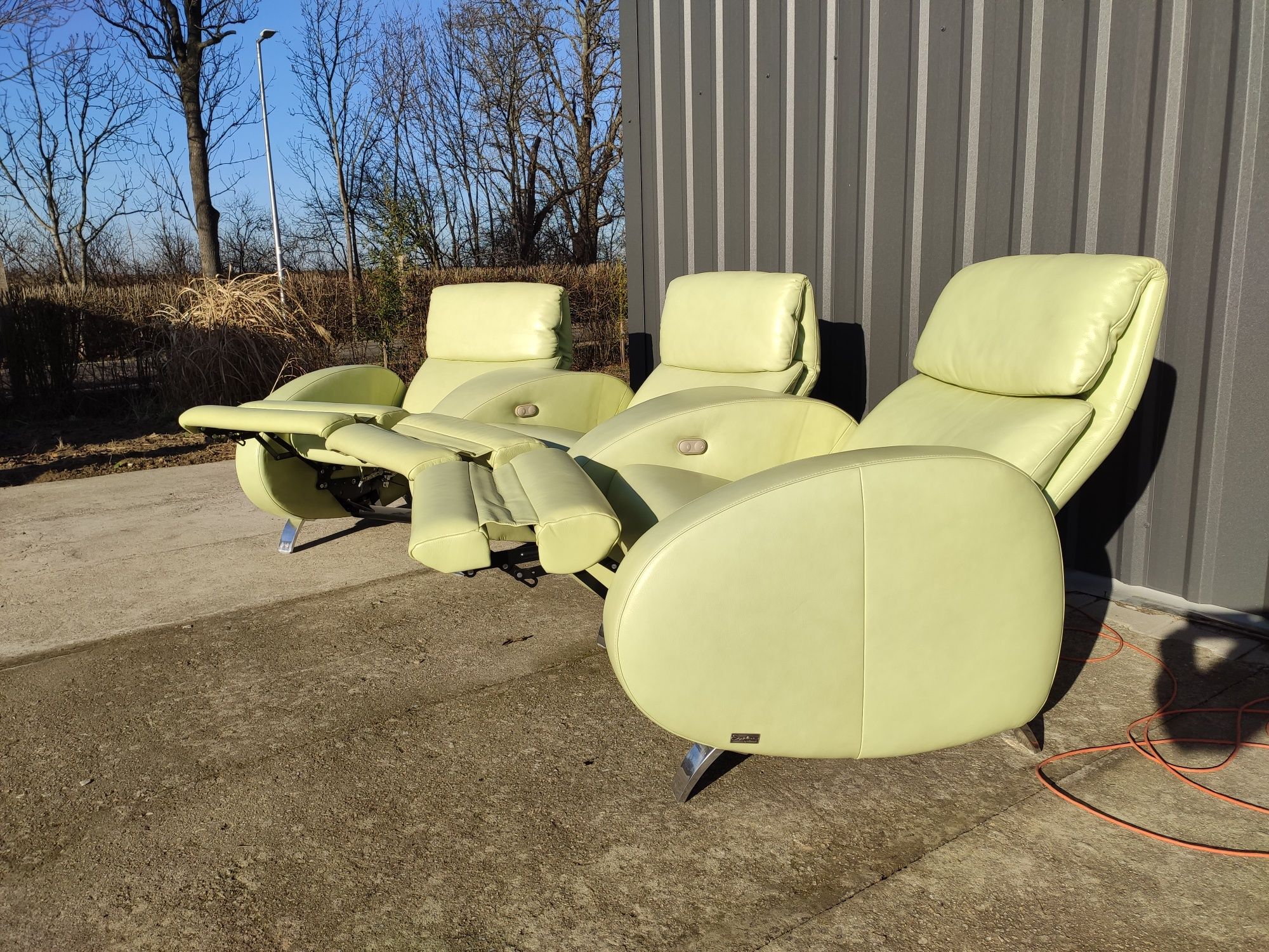 Sofa kinowa, wypoczynek z funkcją relax-skóra naturalna! Nowoczesny