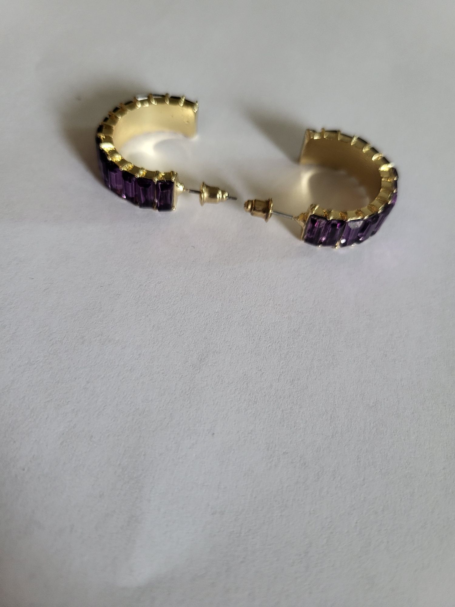 Zestaw kolczyki pierścionek obrączka kamienie kryształy