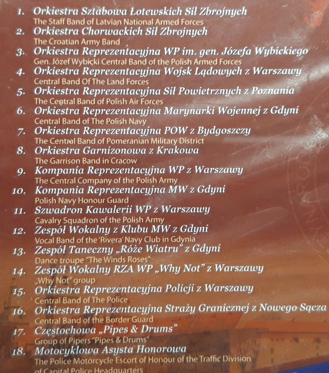 XVIII Międzynarodowy Festiwal Orkiestr Wojskowych (CD, 2008, FOLIA)