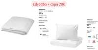 Edredão quente (150x200 cm) + capa branco IKEA