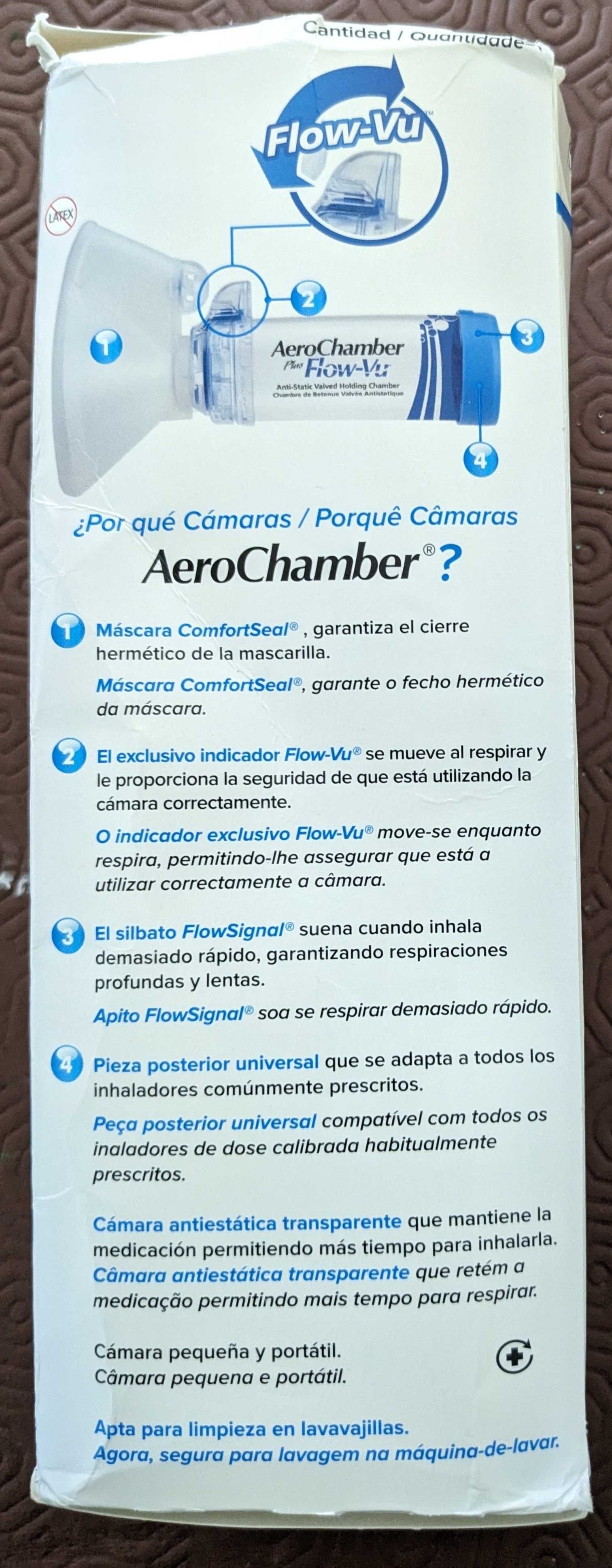 AeroChamber Plus Flow-Vu Máscara Grande + 5 Anos